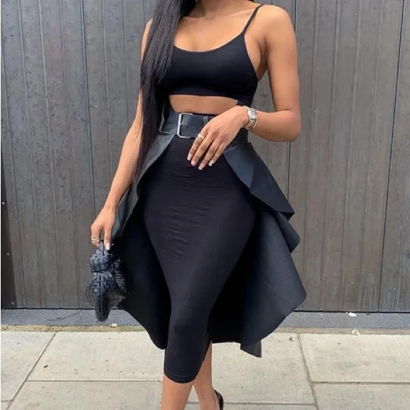 Fashion Nova Black Skirt Belt - Picture 15 of 17